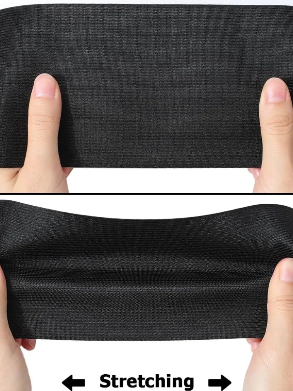 5M 4 Inch Elastic Band Spool Black Heavy Stretch High Elasticity Knit Strap Wide